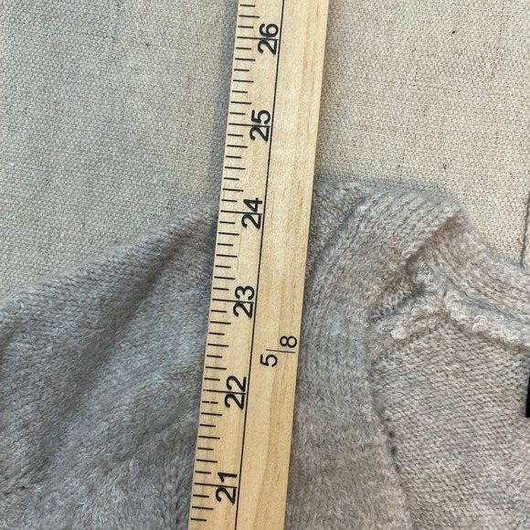 BRIGGS Womens Tan Cardigan Sweater Size S Button Front Long Sleeve Knit - Picture 9 of 11